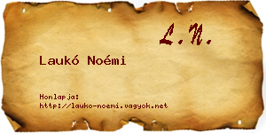 Laukó Noémi névjegykártya